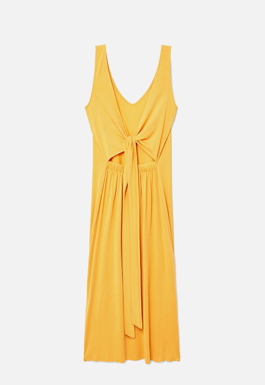MANGO - Bow gown dress - yellow