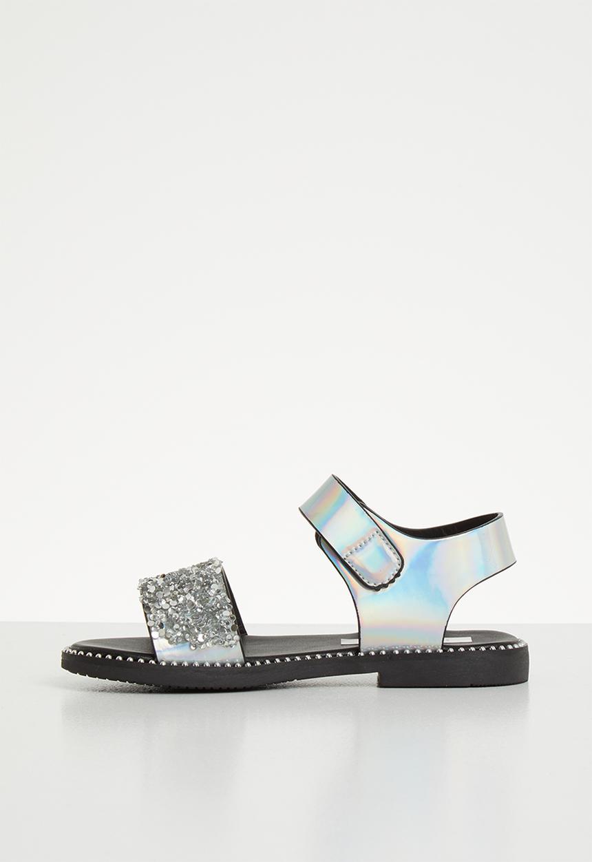Pop Candy - Glitter metallic sandal - silver 