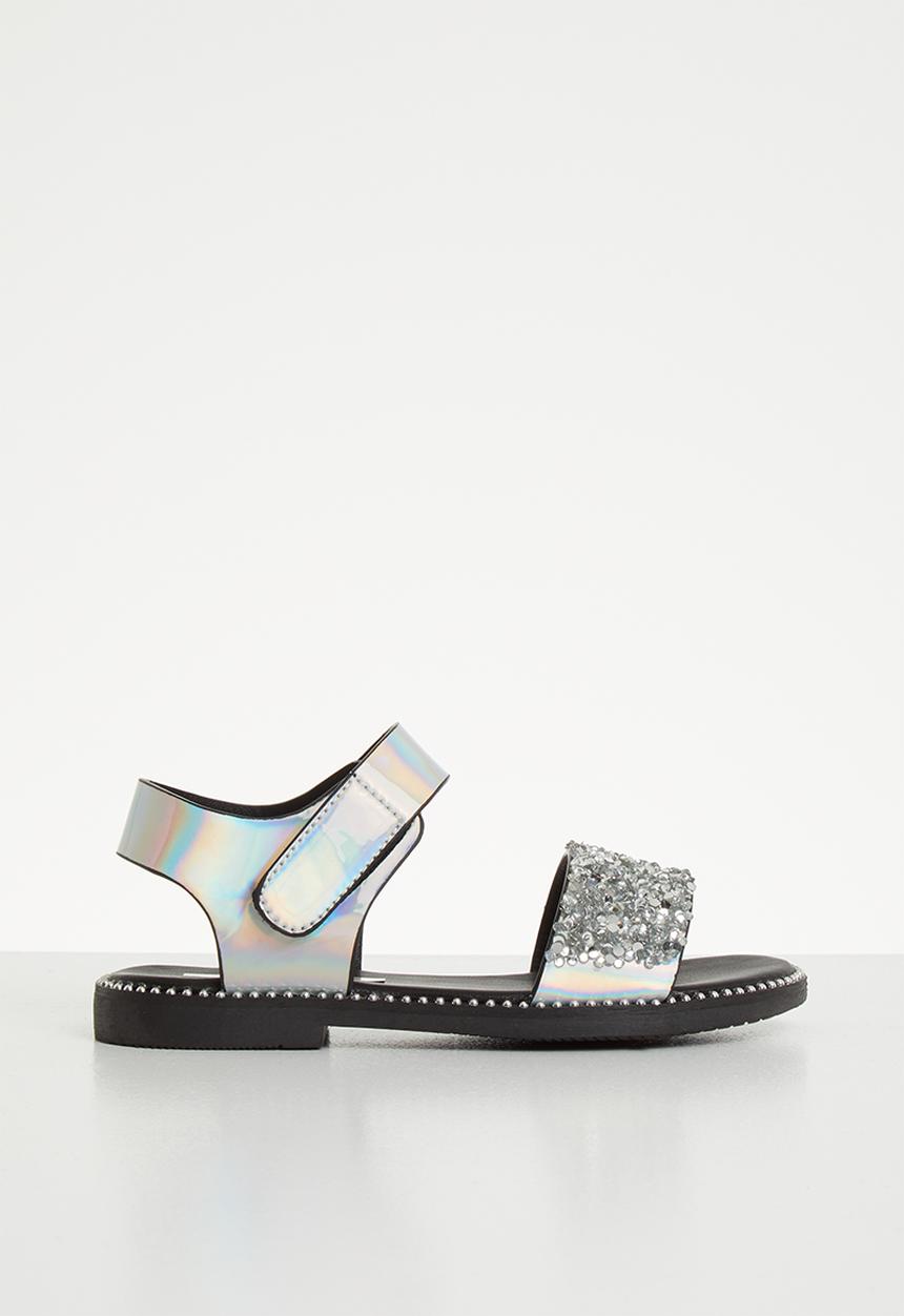 Pop Candy - Glitter metallic sandal - silver 