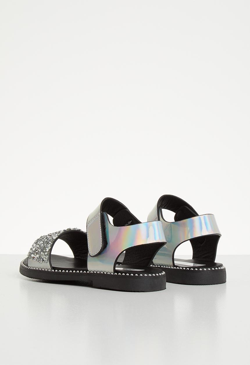Pop Candy - Glitter metallic sandal - silver 