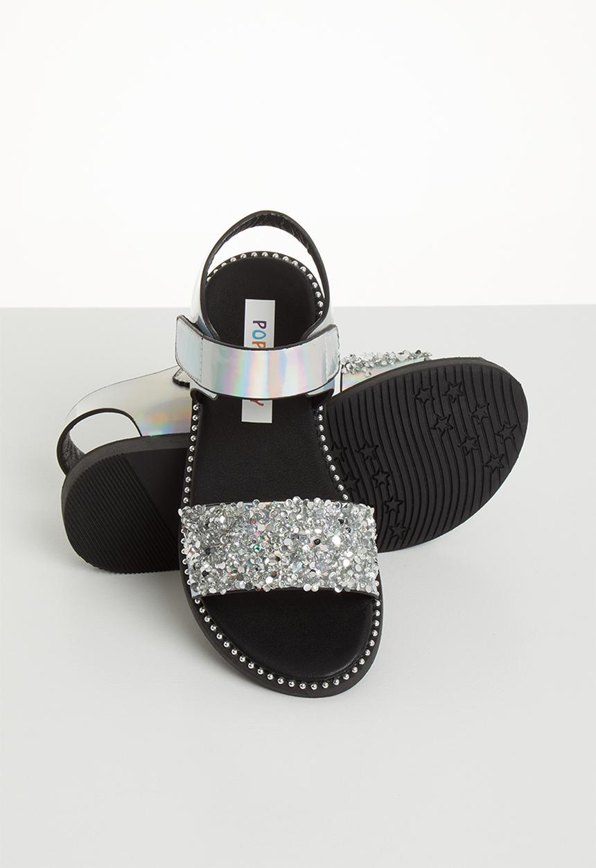 Pop Candy - Glitter metallic sandal - silver 