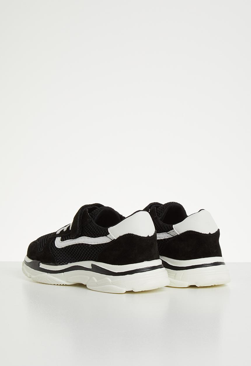 Pop Candy - Faux suede mesh sneaker - black