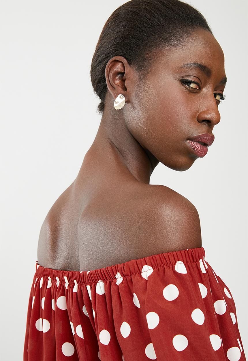 Revenge - Polka-dot top - red