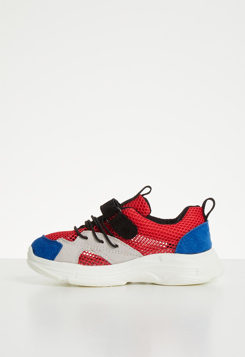 Pop Candy - Faux suede mesh sneaker - multi