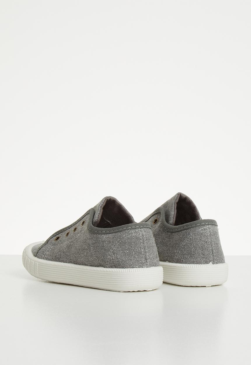 Pop Candy - Canvas slip on - grey