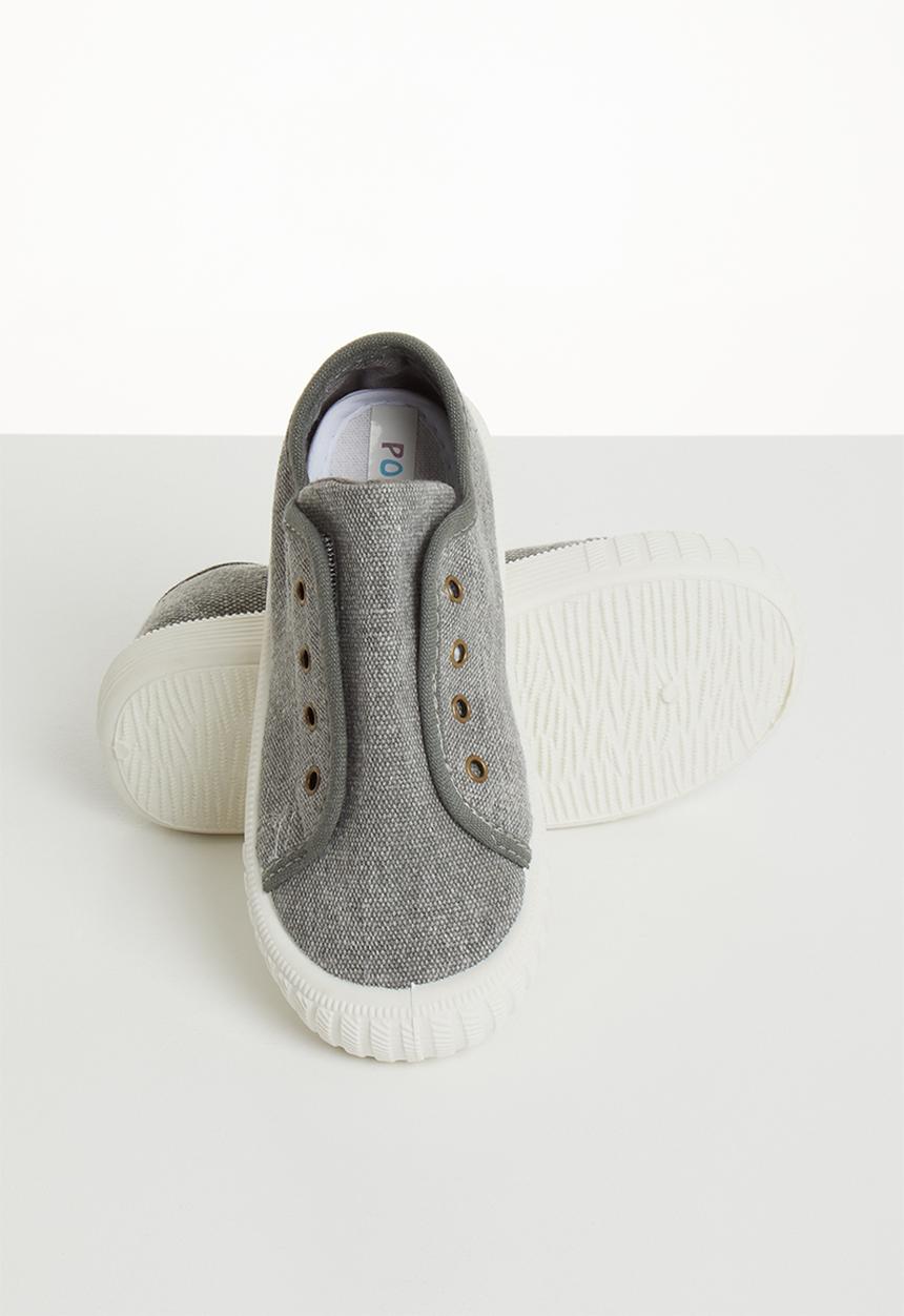 Pop Candy - Canvas slip on - grey