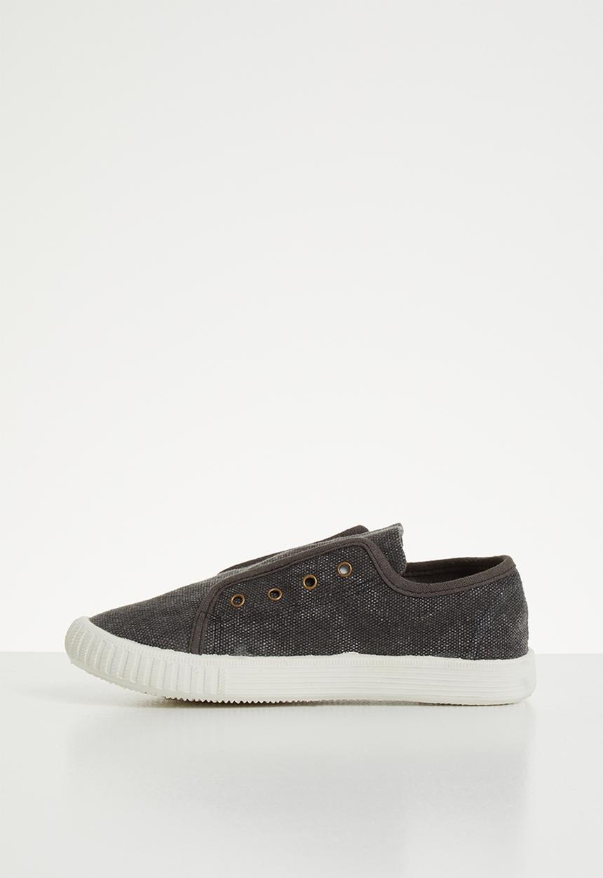 Pop Candy - Canvas slip on - black