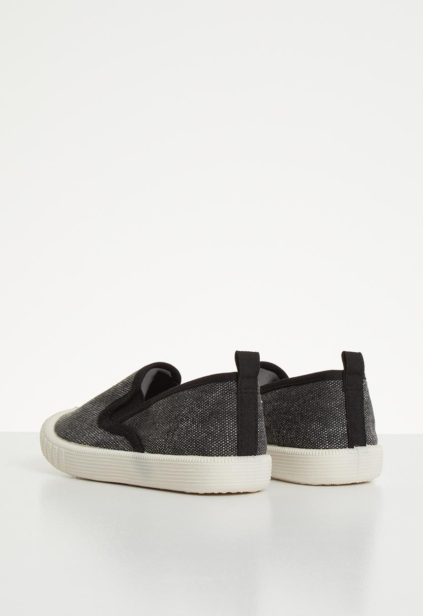 Pop Candy - Canvas slip on's - black