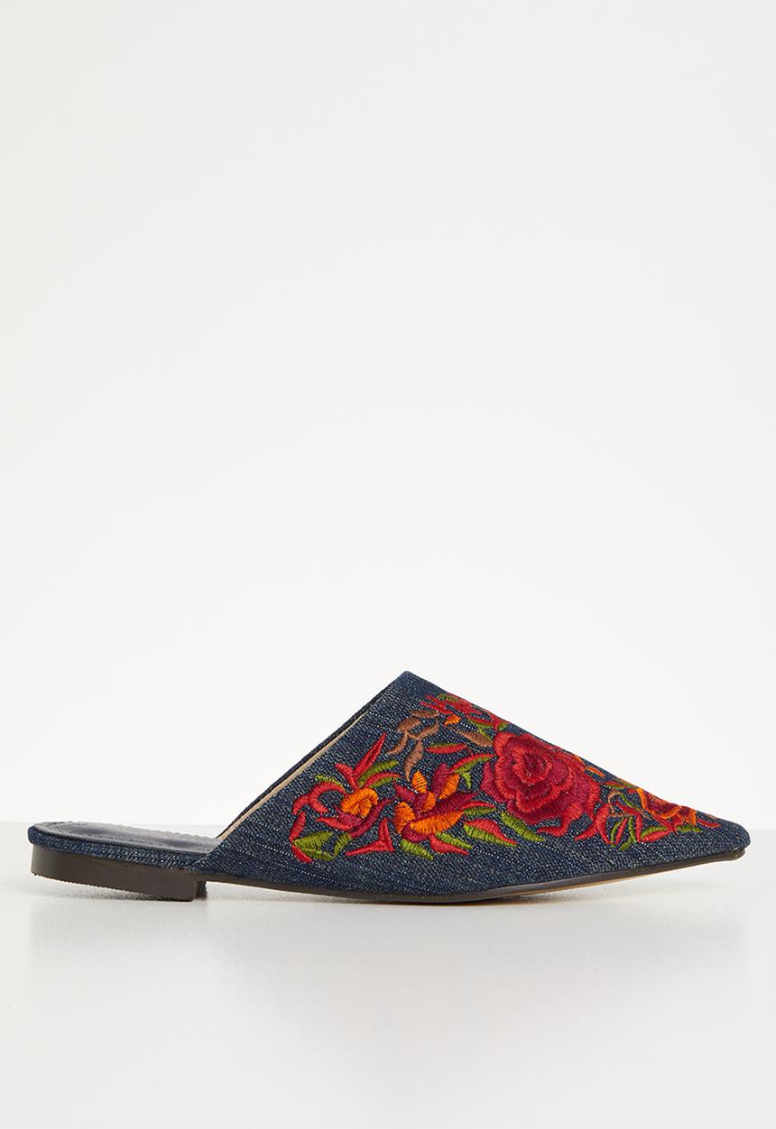 Dolce Vita - Bogota tassel detail mules - denim blue/red