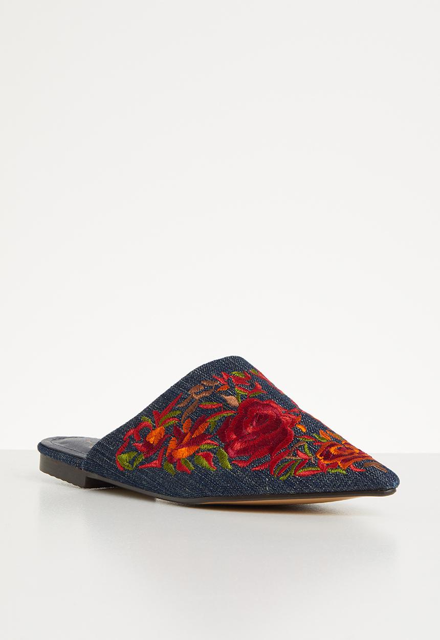 Dolce Vita - Bogota tassel detail mules - denim blue/red