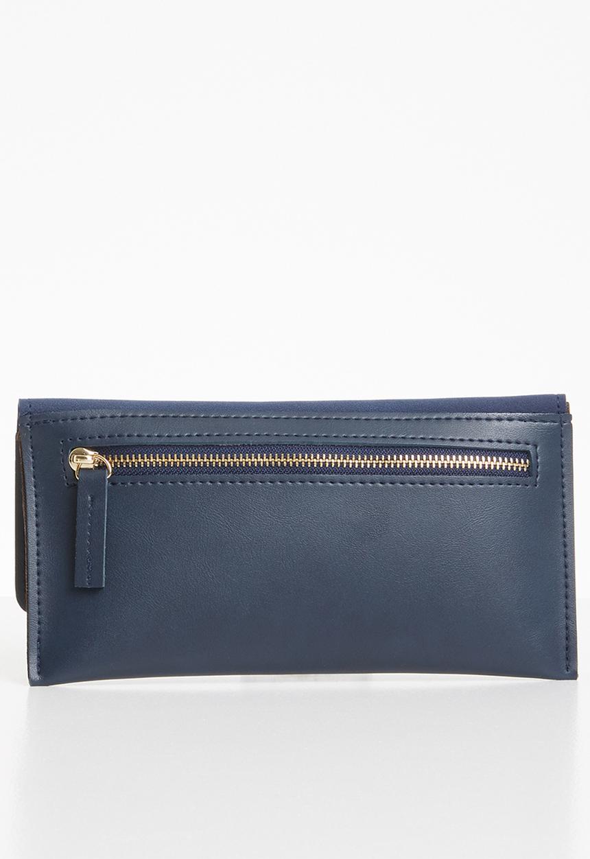 STYLE REPUBLIC - Leather-look purse - navy