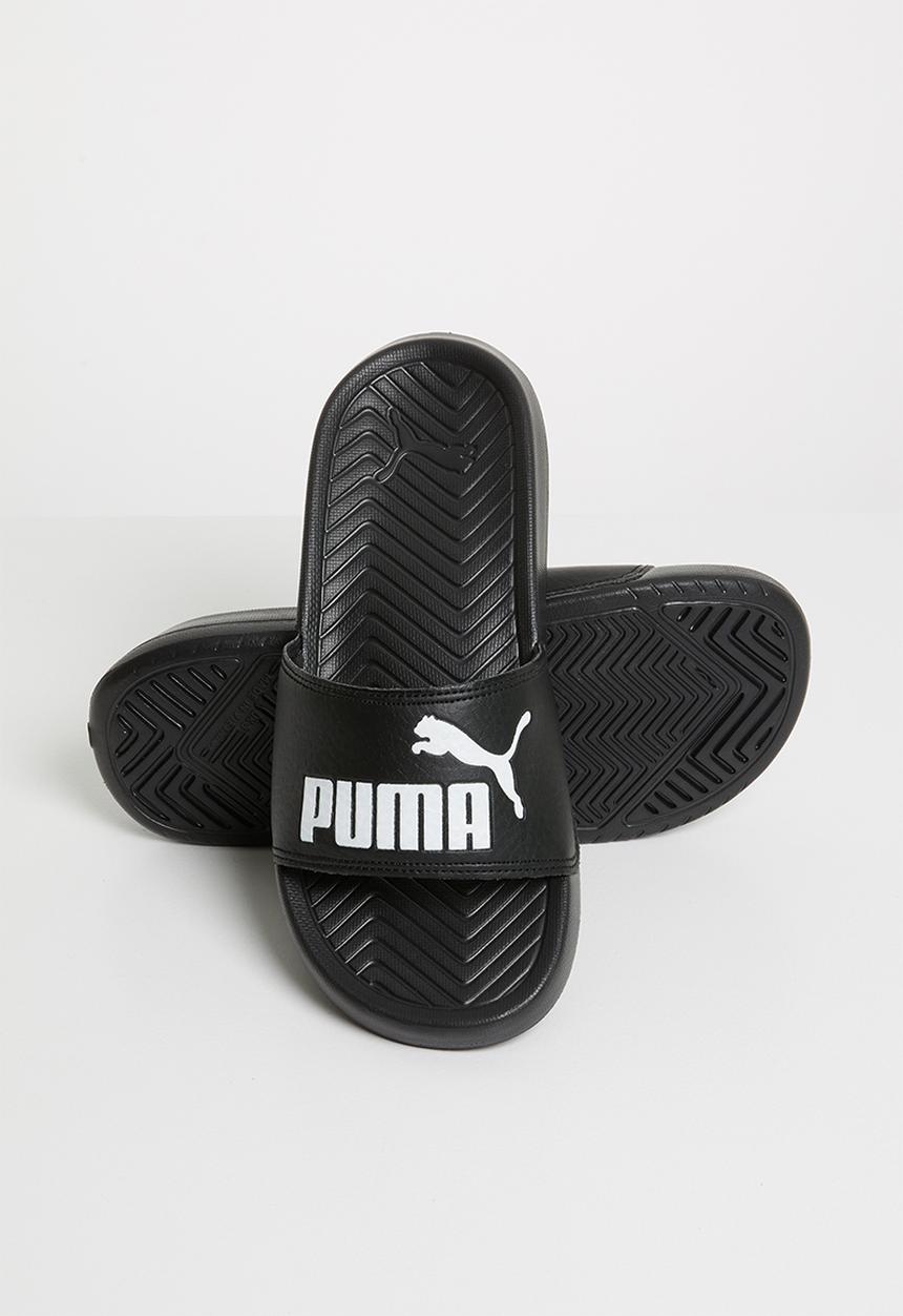 PUMA - Pop cat  slides - black