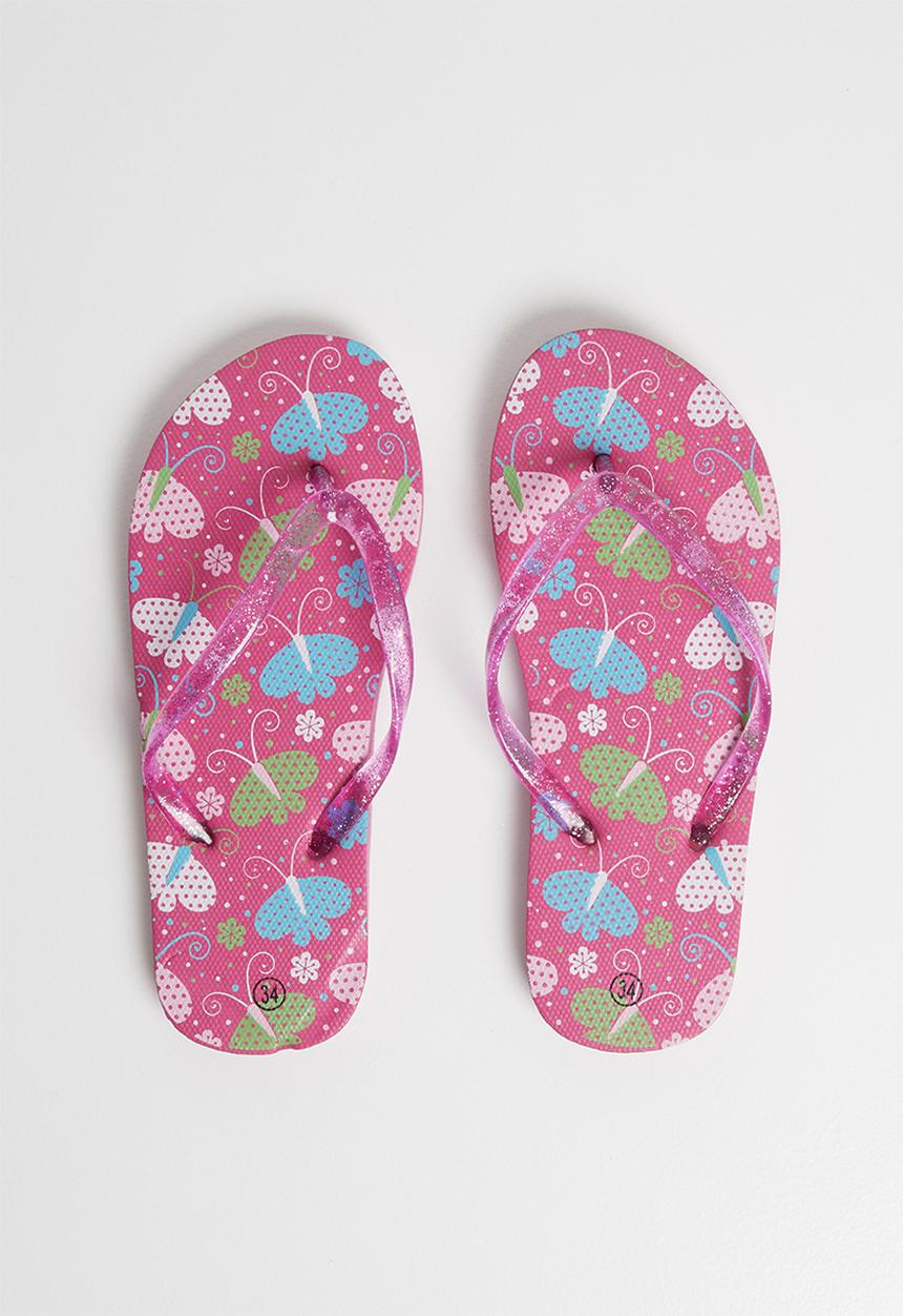Pop Candy - Glitter printed flip flops - pink 