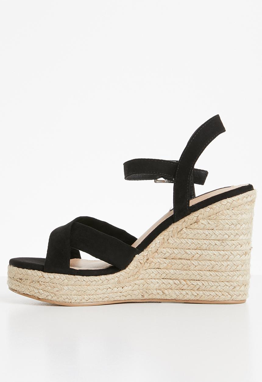Cherry Collection - Cali espadrille wedges - black