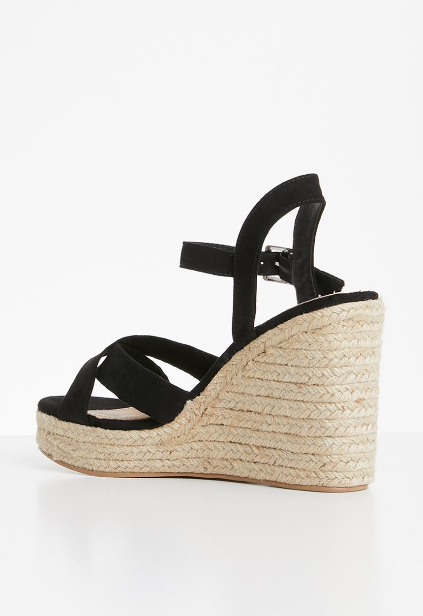 Cherry Collection - Cali espadrille wedges - black