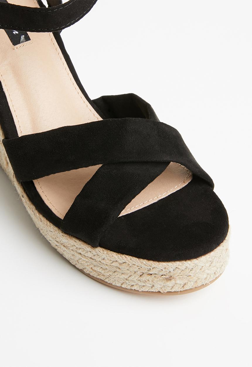 Cherry Collection - Cali espadrille wedges - black