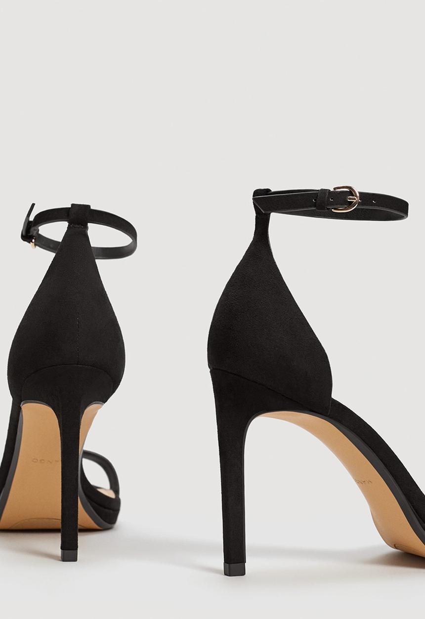 MANGO - Ankle-cuff Heels Black