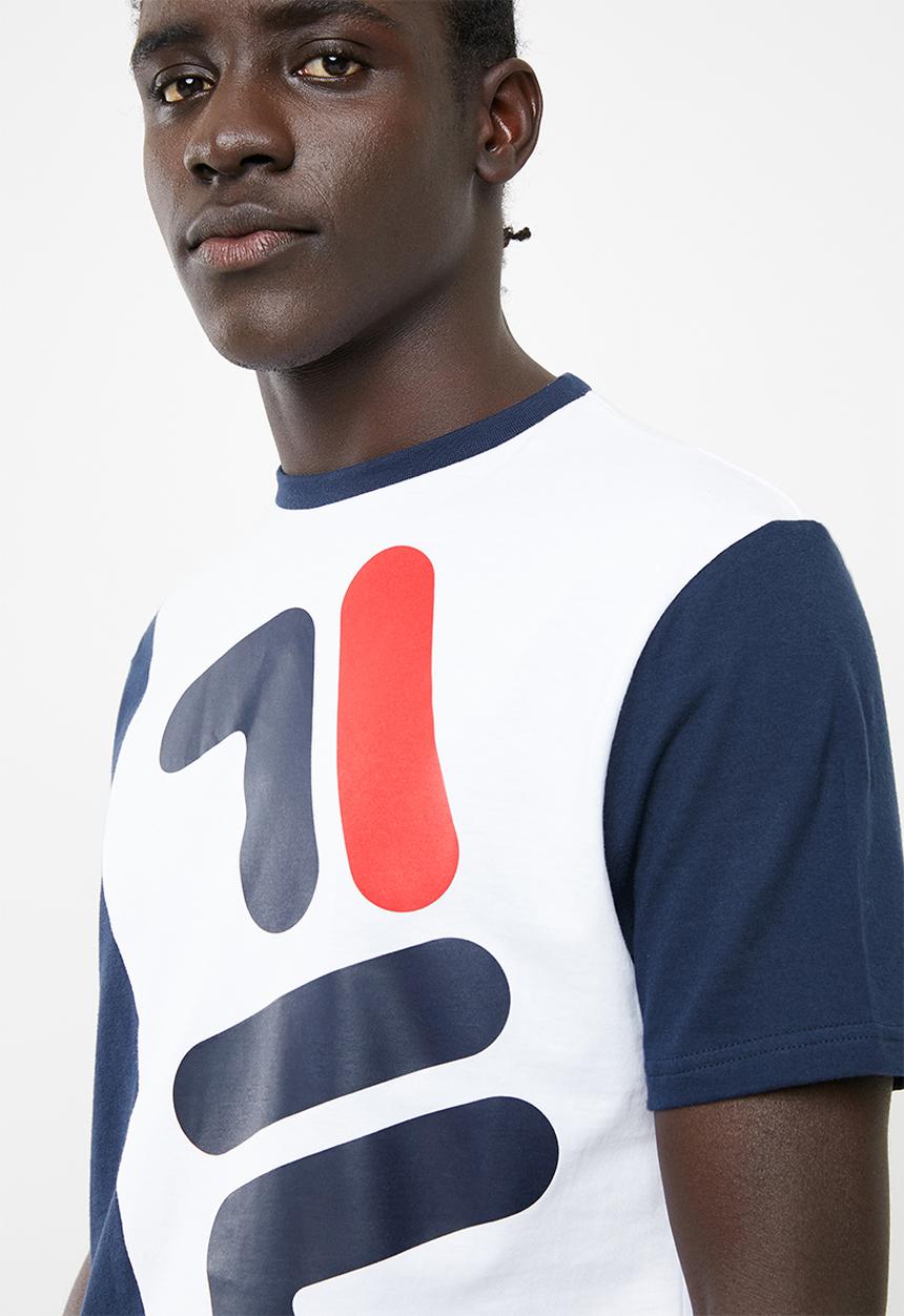 FILA - Trey tee - white & navy