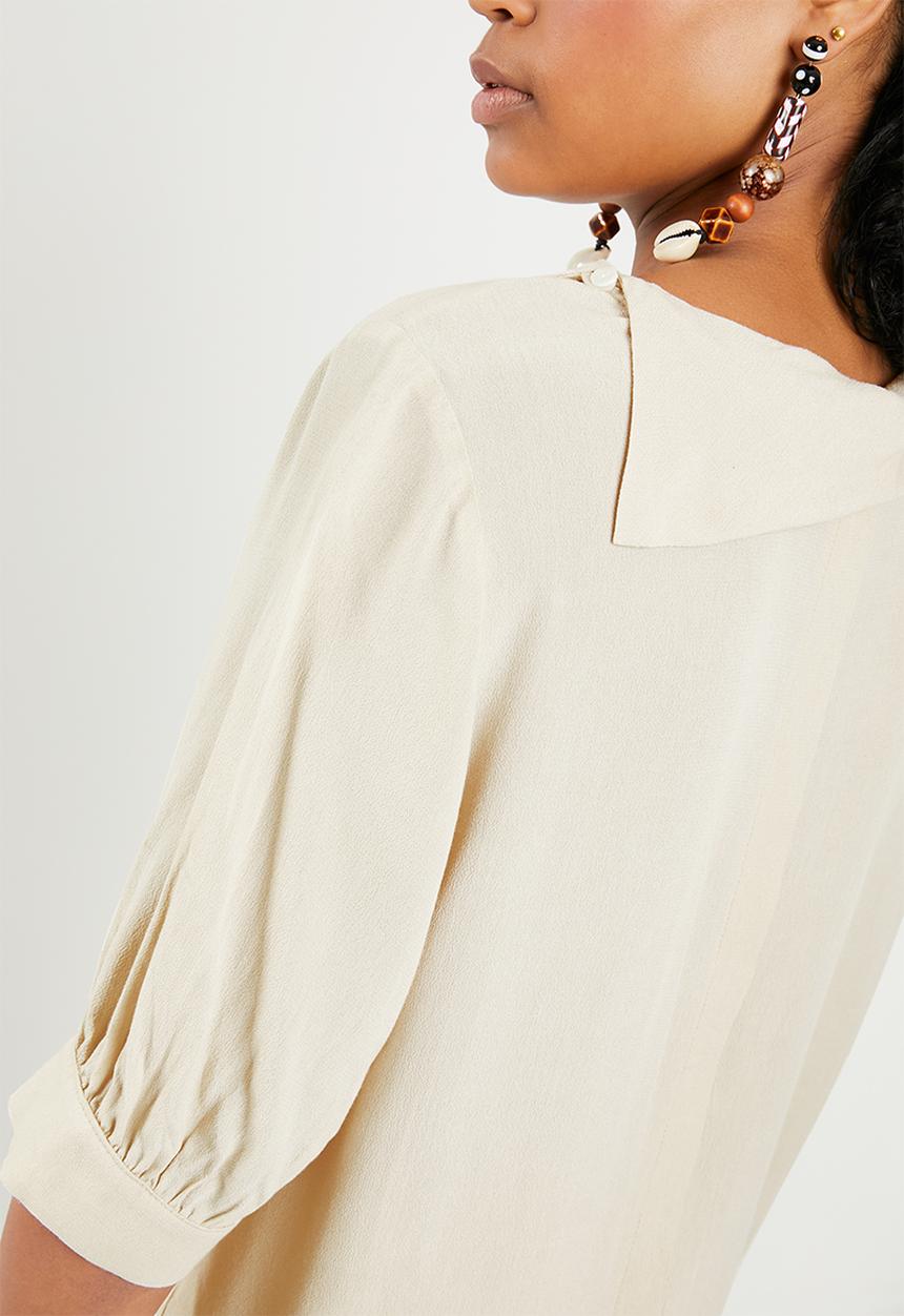 G Couture - Draped collar top - beige 
