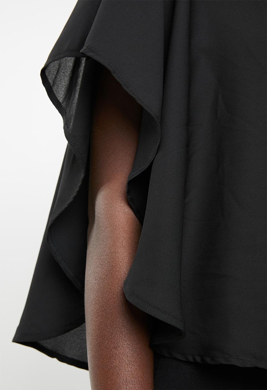 edit - Double layer blouse - black