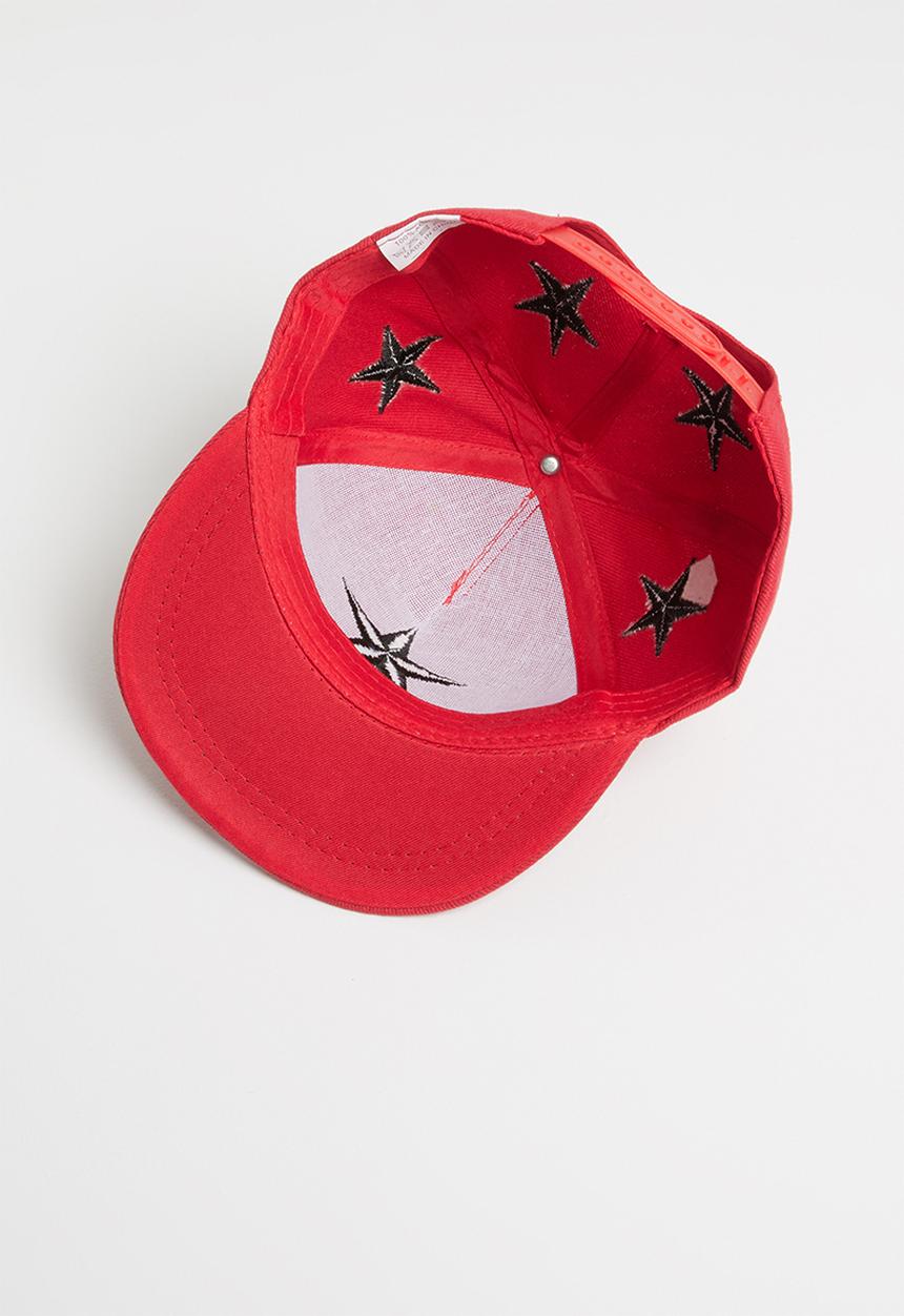 Pop Candy - Star flat brim cap - maroon