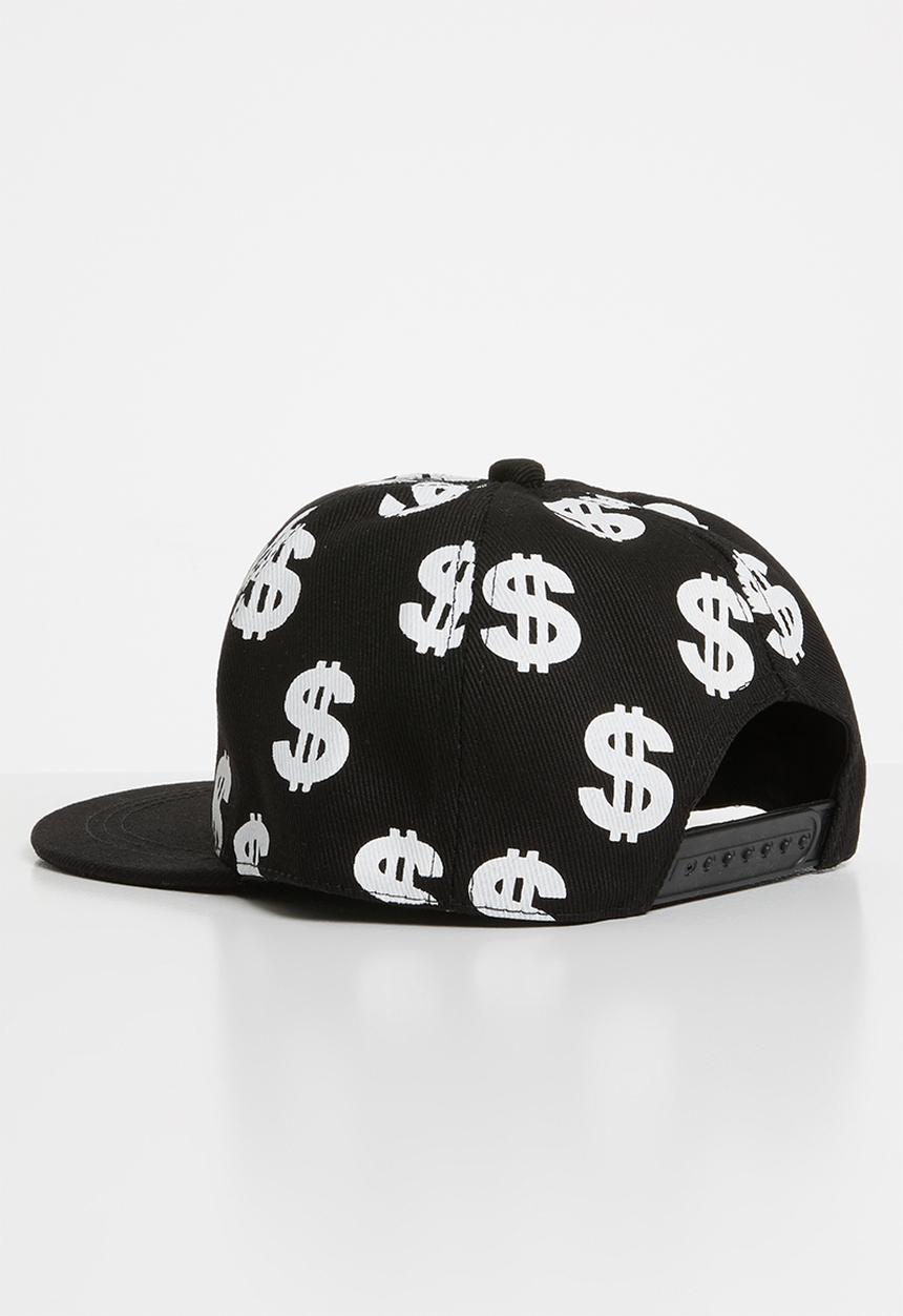 Pop Candy - Dollar sign flat brim cap - black