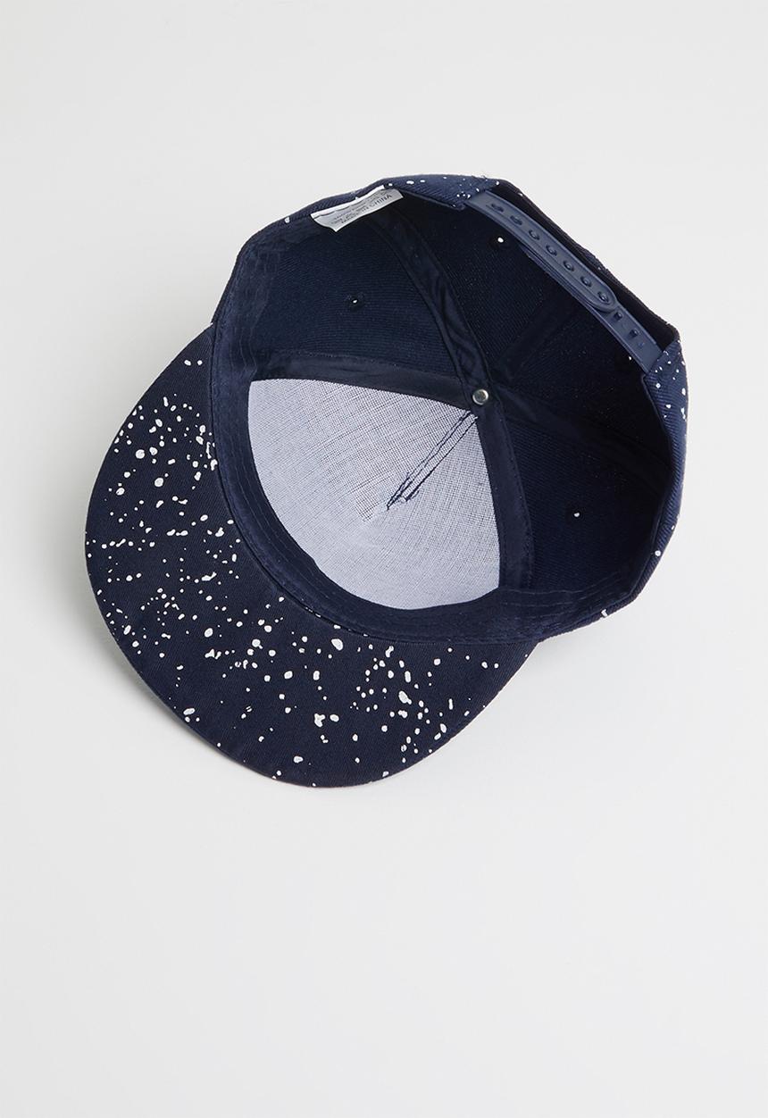 Pop Candy - Splatter flat brim cap - navy