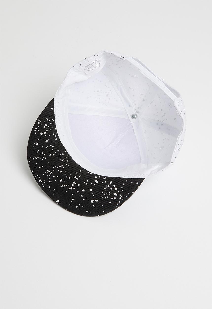 Pop Candy - Splatter flat brim cap - white