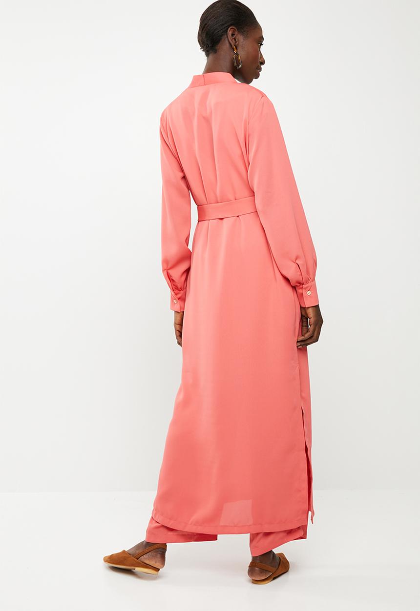 edit - Long line jacket - coral