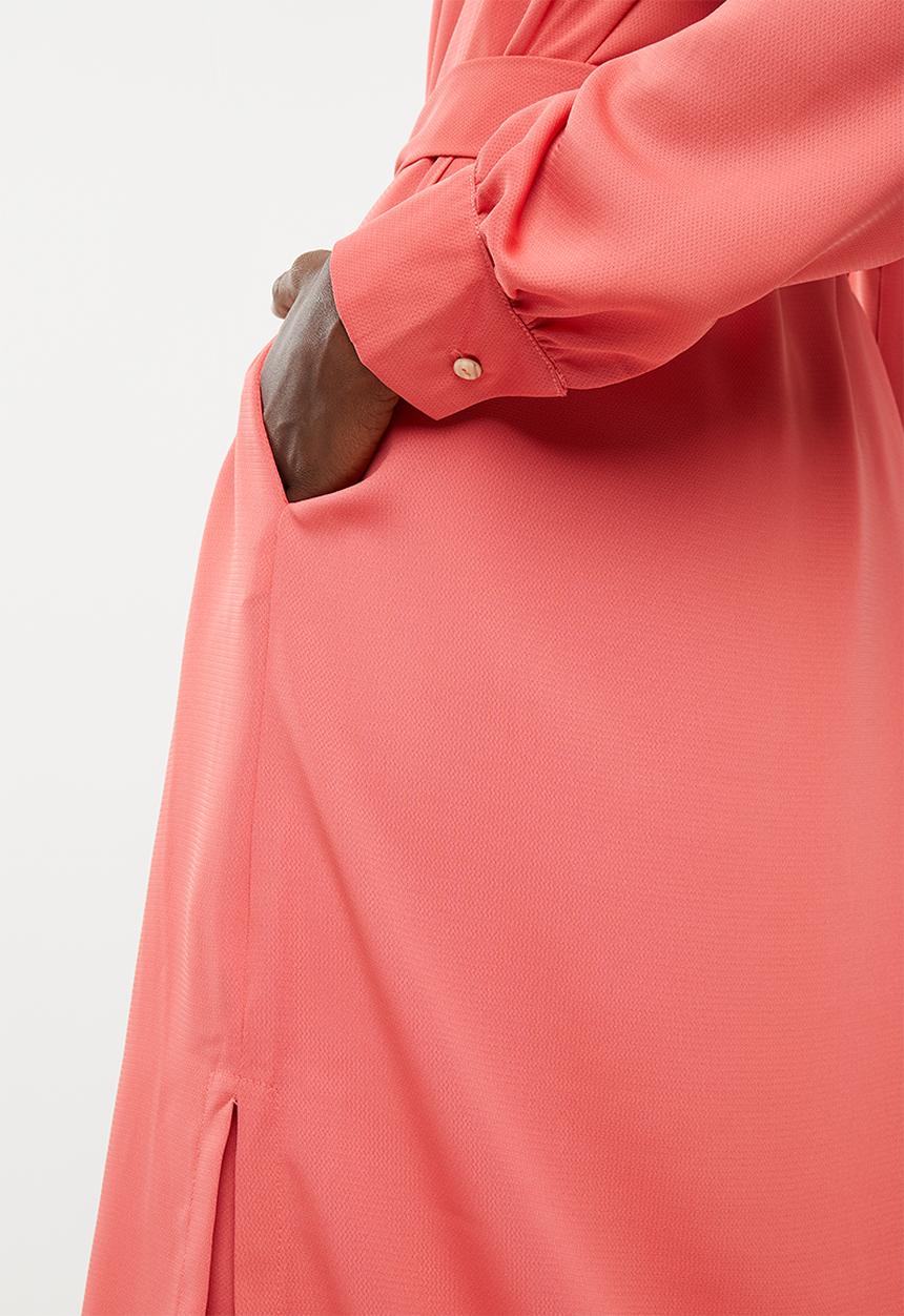 edit - Long line jacket - coral