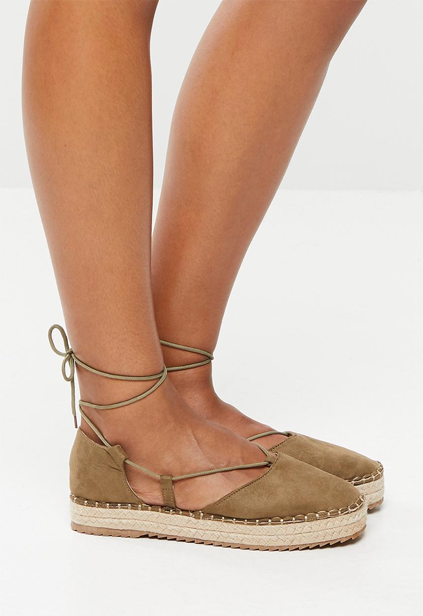 Superbalist - Sandy lace up espadrille - khaki