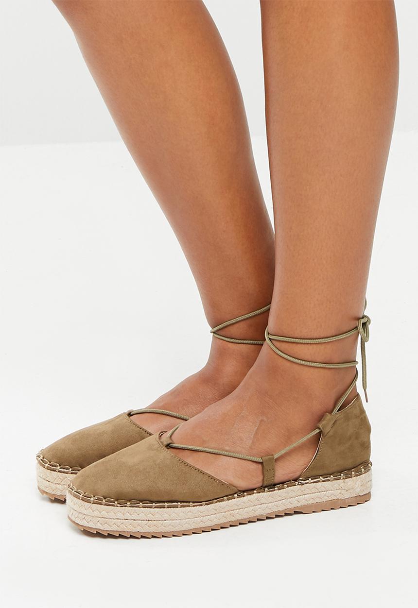 Superbalist - Sandy lace up espadrille - khaki