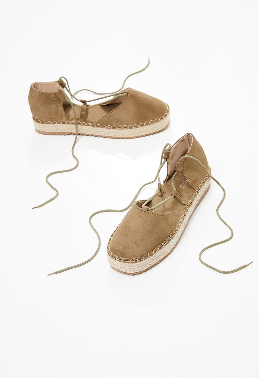 Superbalist - Sandy lace up espadrille - khaki