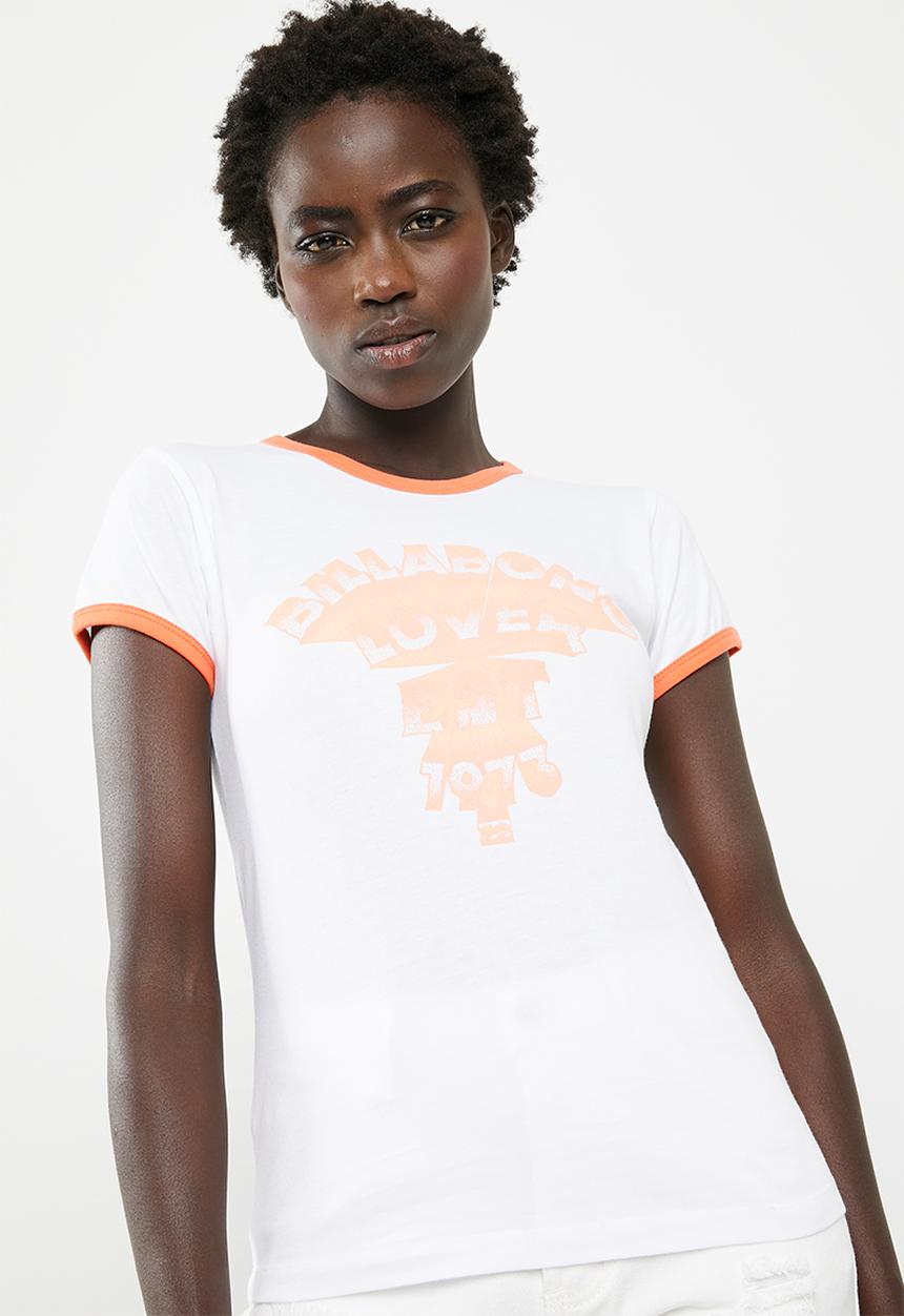 Billabong  - Lover ringer tee - white