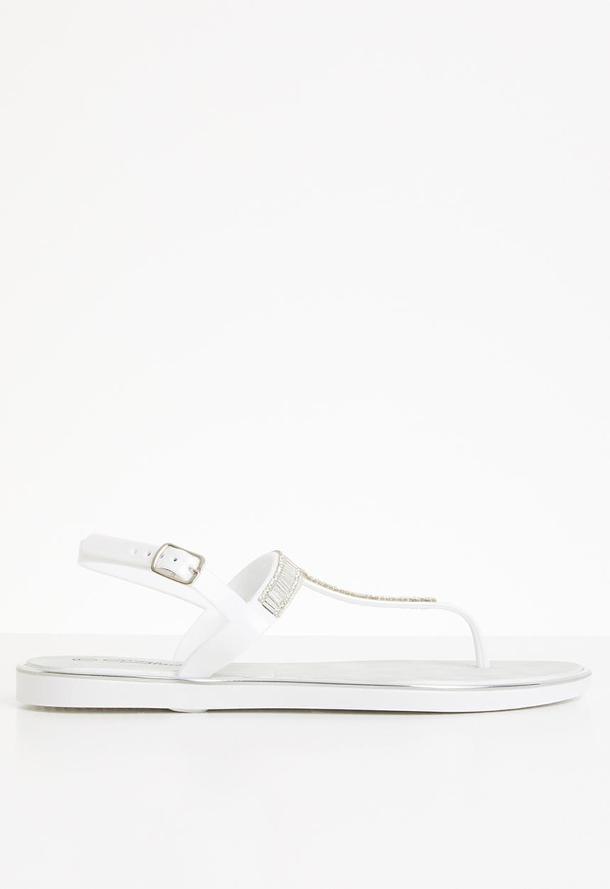 Miss Black - Cadence thong sandals - white
