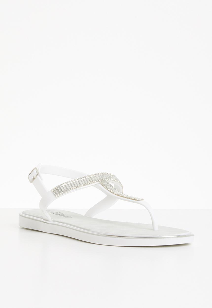 Miss Black - Cadence thong sandals - white