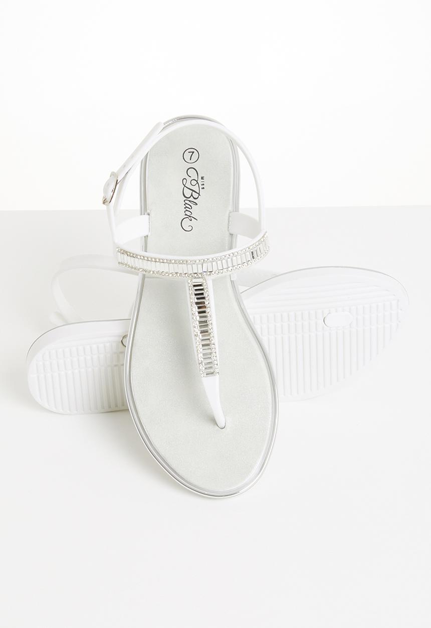 Miss Black - Cadence thong sandals - white
