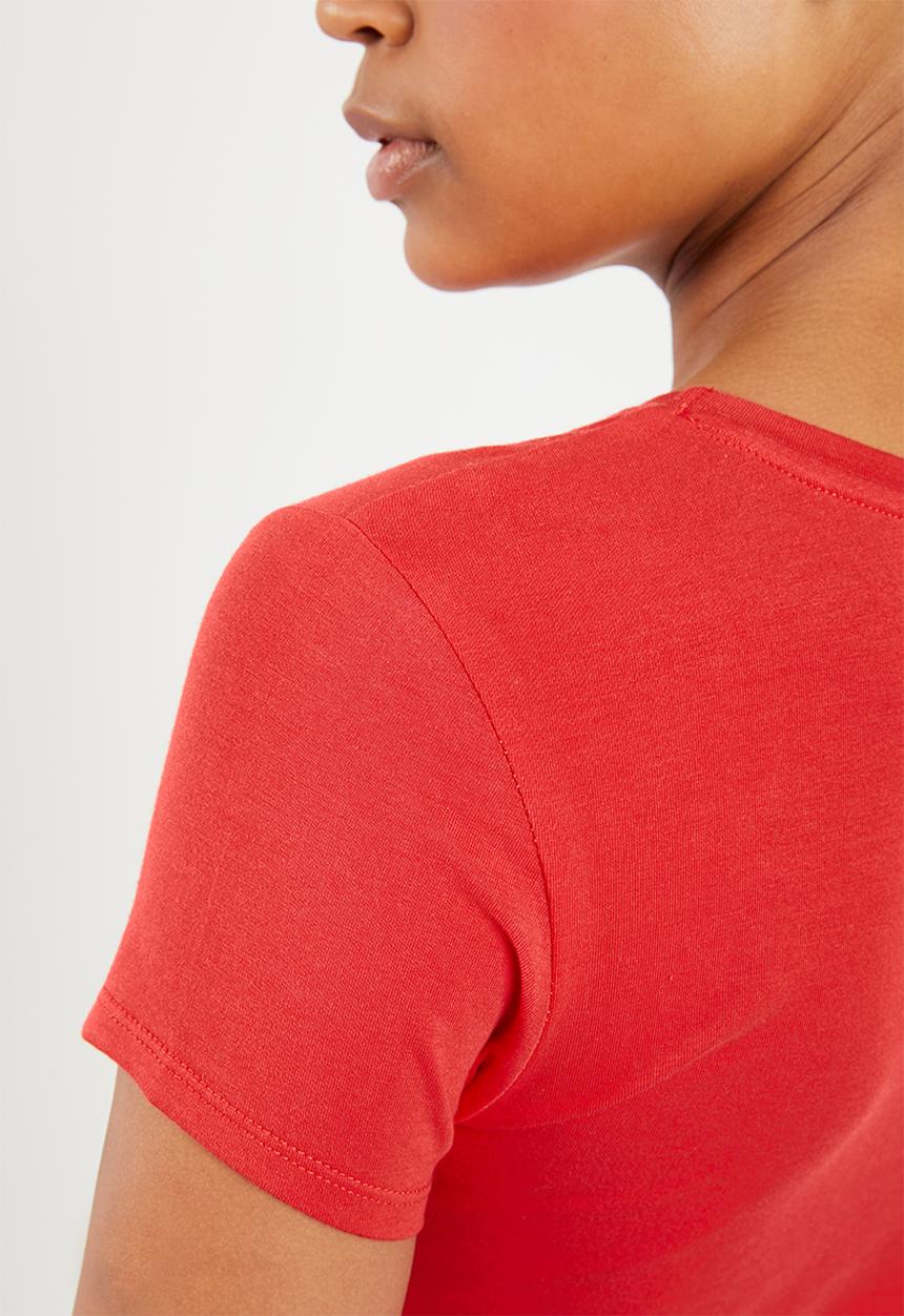 GUESS - Guess split logo tee - red