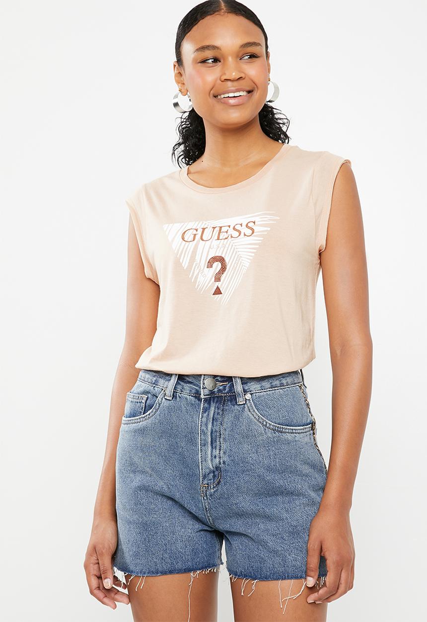 GUESS - Guess palm tree tee - peach 
