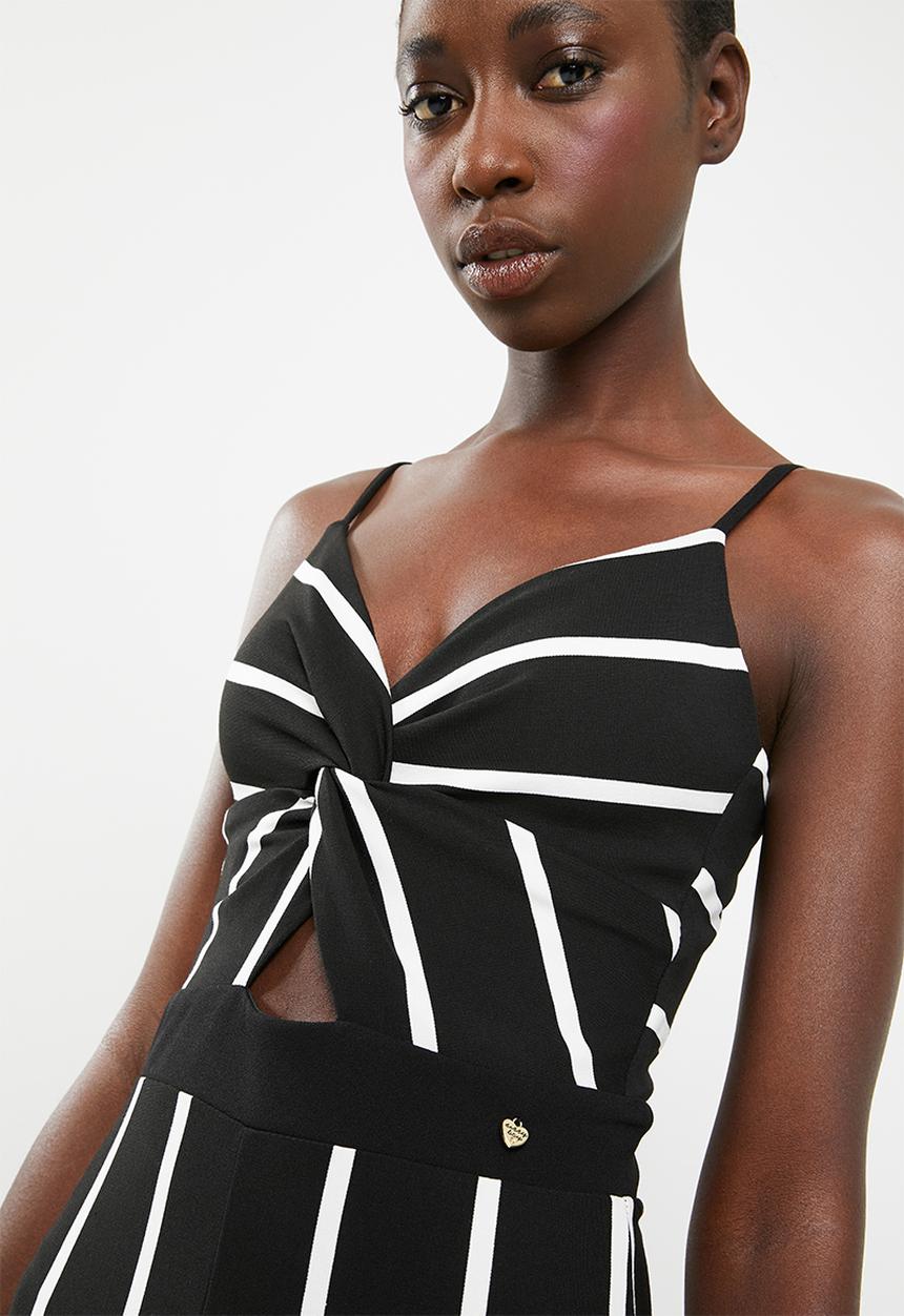 SISSY BOY - Stripe jumpsuit - black & white