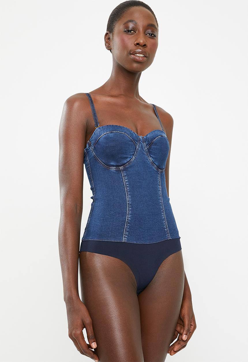SISSY BOY - Denim bodysuit - blue