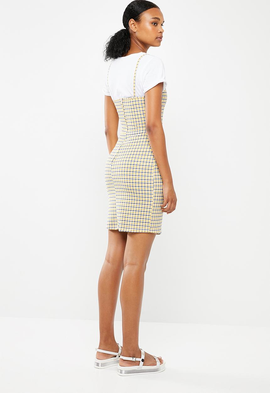 Superbalist - Check bodycon dress - multi