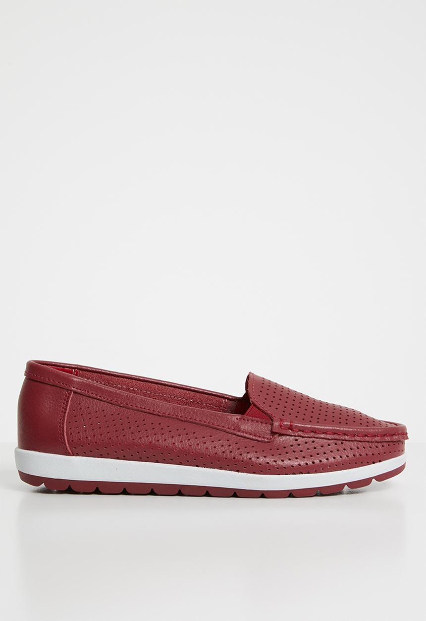 edit - Leather loafers - red