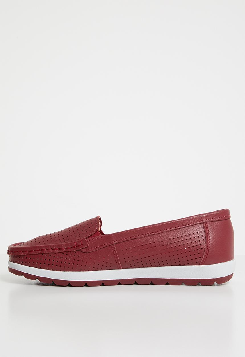 edit - Leather loafers - red