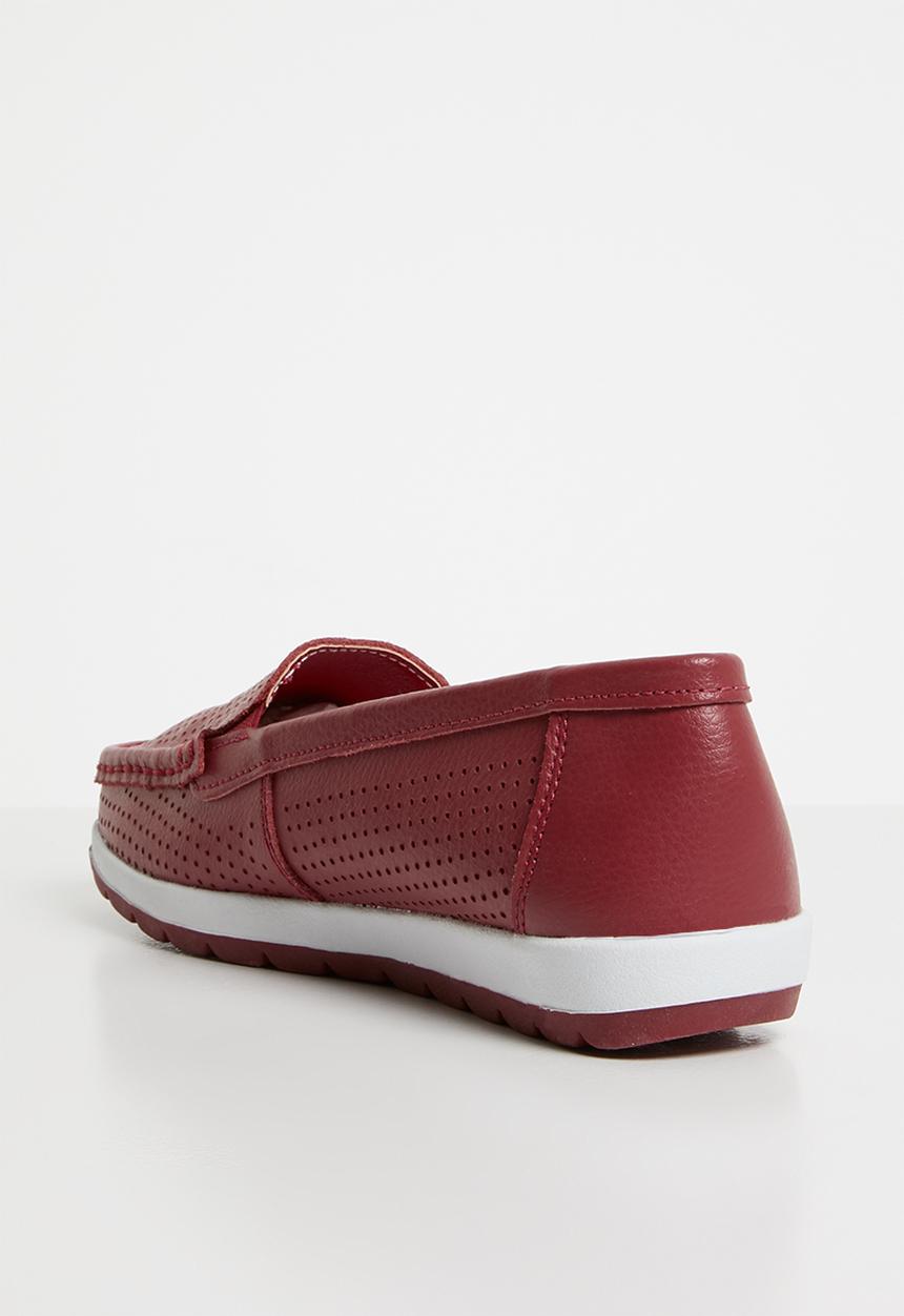 edit - Leather loafers - red
