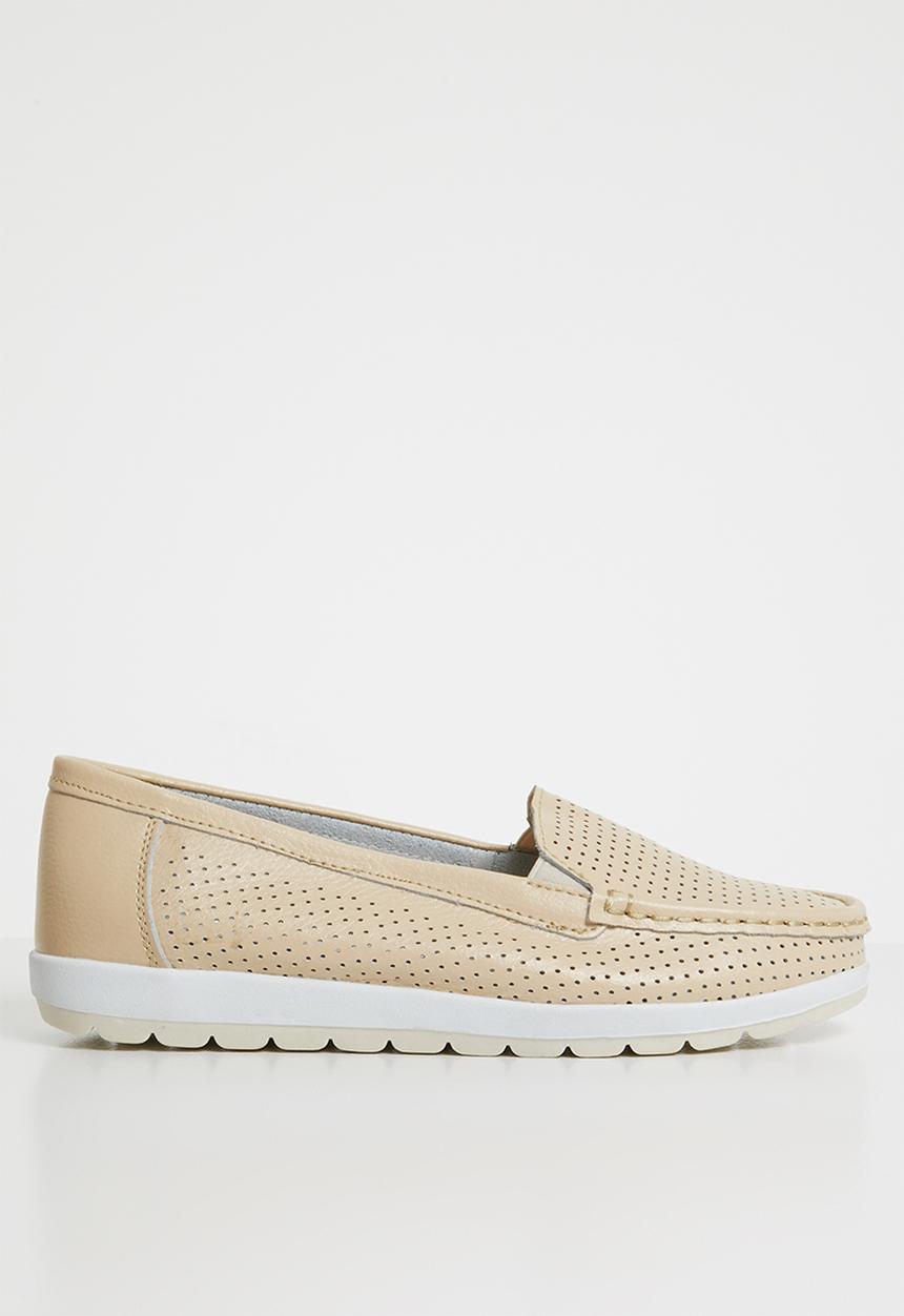 edit - Leather loafers - peach