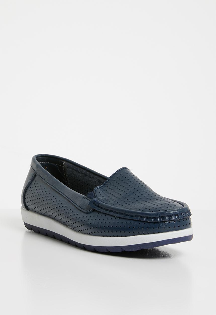 edit - Leather loafers - navy