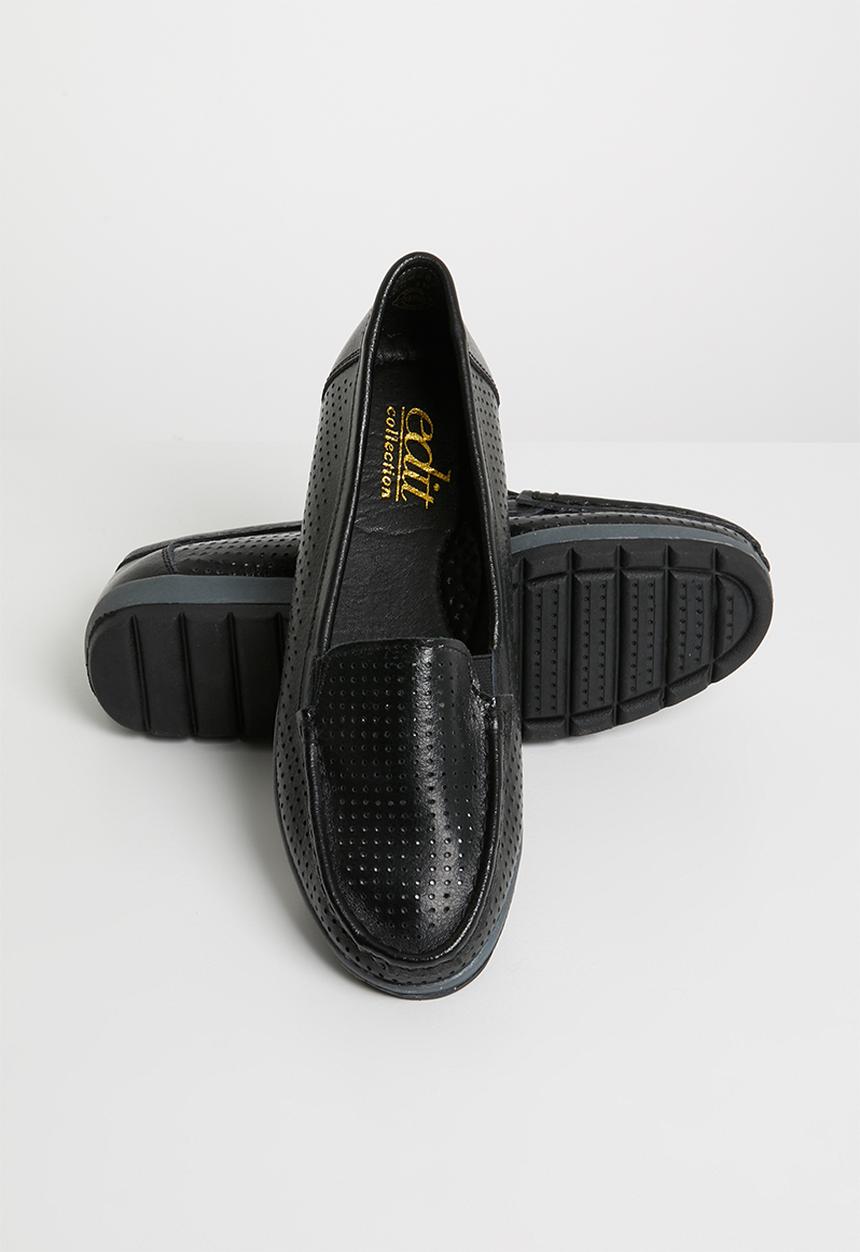 edit - Leather loafers - black
