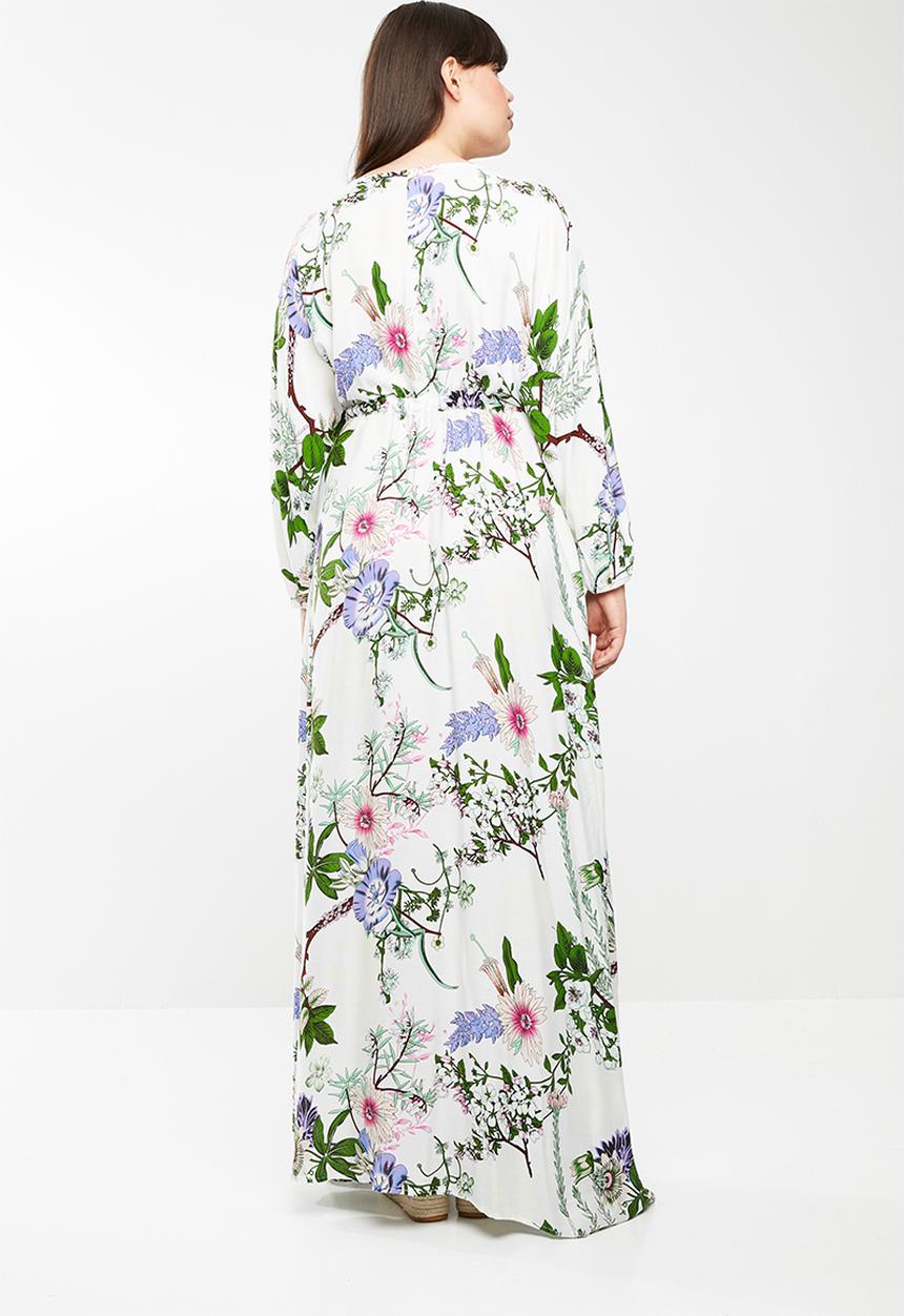 AMANDA LAIRD CHERRY - Eleonora draw front maxi dress - multi