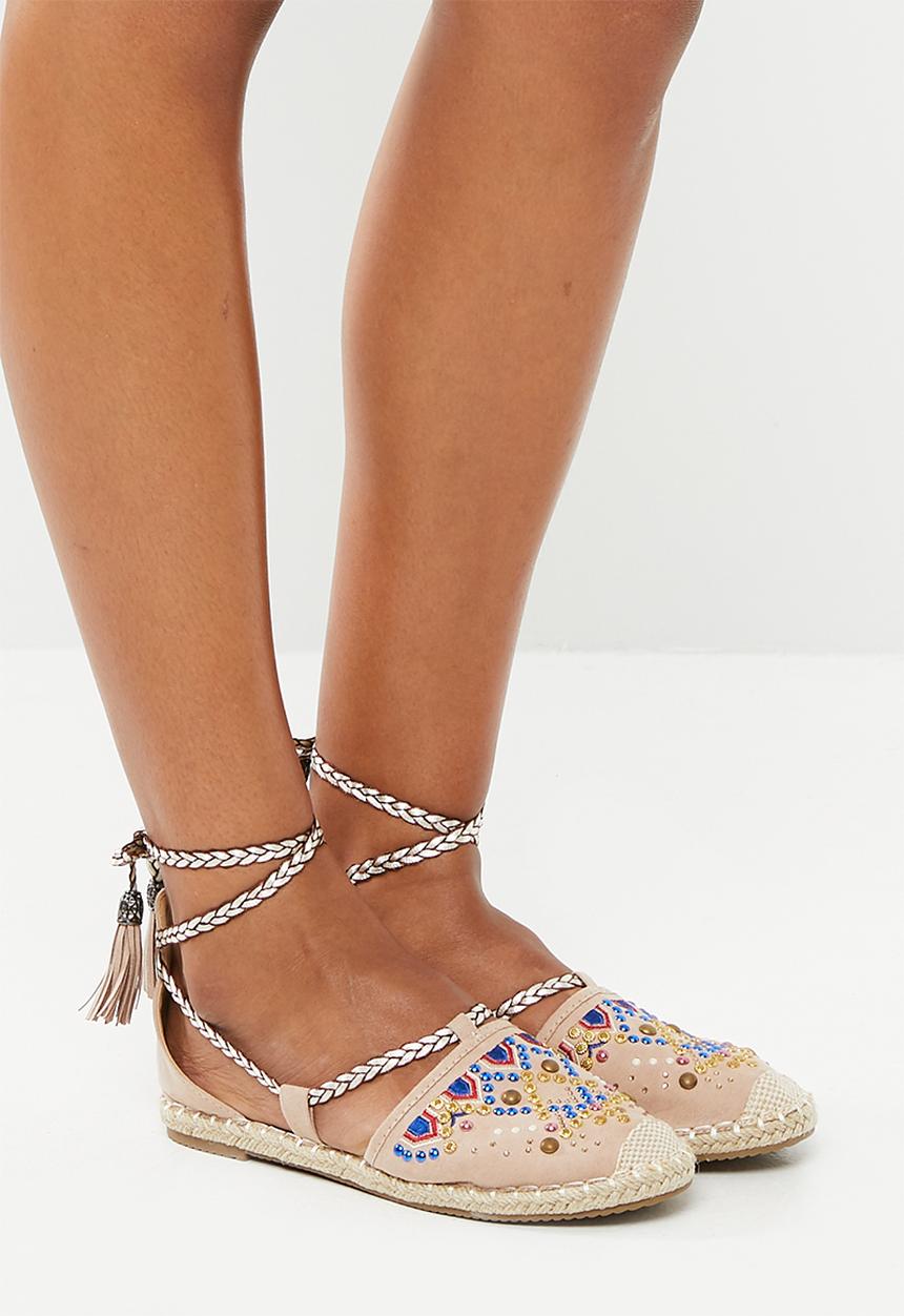Footwork - Embellished strappy pumps - beige